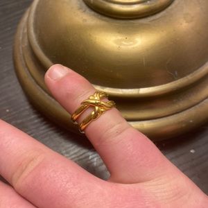 925 Silver gold plated ring